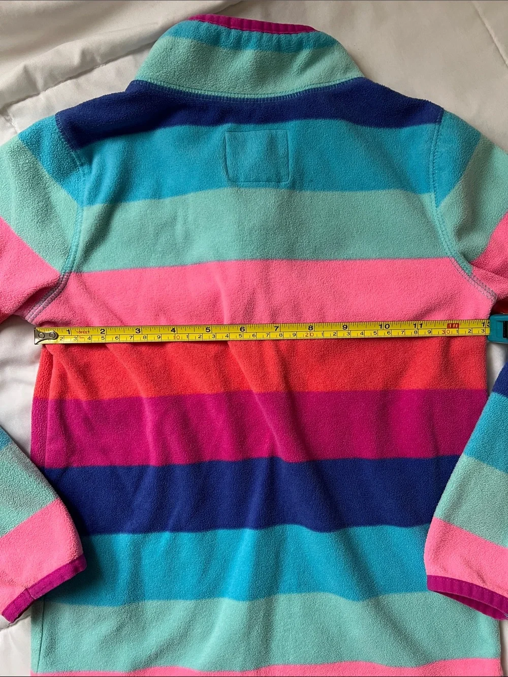 OshKosh B'gosh Girls' 6/6x Striped Fleece Pullover Jacket